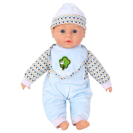 CLEMENT CLEMENTINE - Poupon - Jouet pour Enfant - 121136 - Bleu - Vinyle - Poupée - Bébé - Mannequin - 35 cm x 10 cm - À Partir