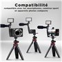 T’NB Influence Kit Vidéo pour Smartphone avec Trepied, Kit Vlogging, Lumière LED, Microphone avec Bonnette, 3 Filtres de Couleur