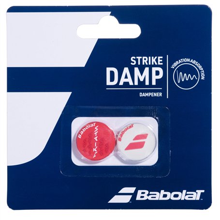 Babolat Pure Strike Lot de 2 amortisseurs de Vibrations (Rouge/Blanc)