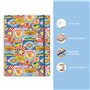 Clairefontaine - 116275C - Une Chemise à Elastique 22x31 cm, 3 rabats A4 Pratique et Colorée - Décor Agrumes Aux Couleurs Acidul