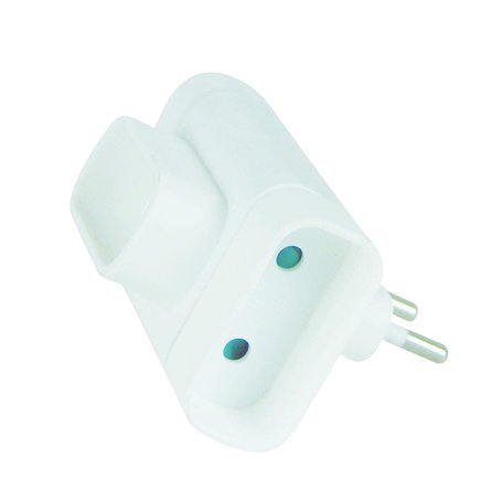 Tec Hit 250101 Triplite 3 Prises sans terre 6 A Blanc