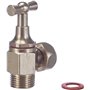 Wirquin 10724122 Robinet d'arrêt équerre en laiton chromé à visser R21 pour chasse d'eau wc, chromé