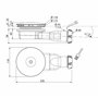 Wirquin 30718662 Bonde de douche Slim avec membrane pour receveurs extra-plats ø90, chromé