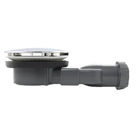 Wirquin 30720138 Bonde de douche extra-plate pour receveurs extra-plats ø90 avec dôme en ABS