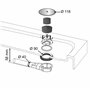 Wirquin 30720138 Bonde de douche extra-plate pour receveurs extra-plats ø90 avec dôme en ABS, chromé