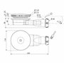 Wirquin 30722861 Bonde de douche extra-plate pour receveurs extra-plats ø90 avec dôme en ABS, noir