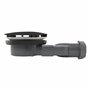 Wirquin 30722861 Bonde de douche extra-plate pour receveurs extra-plats ø90 avec dôme en ABS, noir
