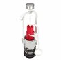 Wirquin 10724035 Mécanisme chasse d'eau wc double chasse avec bouton poussoir à câble MVB, gris
