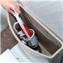 Wirquin 10724035 Mécanisme chasse d'eau wc double chasse avec bouton poussoir à câble MVB, gris
