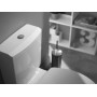 Wirquin 10724037 Chasse d'eau wc complète mécanisme wc simple chasse MP & robinet flotteur à alimentation latérale F90, blanc et