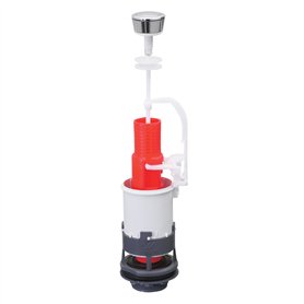 Wirquin 10724082 Mécanisme chasse d'eau wc simple chasse avec bouton poussoir à bouton indépendant MP
