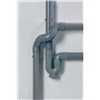 Wirquin 79021001 Raccord wc souple magicoude F/F D50, à emboîter (push-fit) pour évacuation, gris