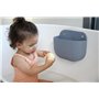 BÉABA, Coffret 4 Jouets de Bain Bébé : Panier Rangement Ventouse et Lot 4 Jouets Bain Silicone, Empilables, Gigognes, 2 Comparti