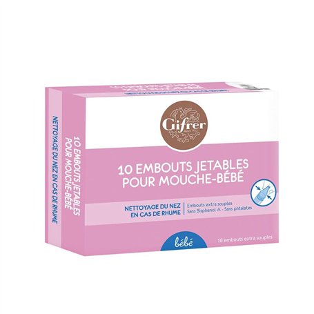 Gifrer 10 Embouts Jetables pour Mouche-Bébé