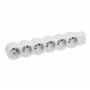 LEGRAND - Multiprise Extra-Plate à Câbler - 6 Prises avec Terre - Livrée Sans Cordon/Sans Fiche - Blanc et Gris Clair