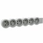 LEGRAND - Multiprise Extra-Plate à Câbler - 6 Prises avec Terre - Livrée Sans Cordon/Sans Fiche - Blanc et Gris Clair