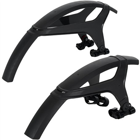 ZEFAL Pack Deflector M65 - Pack de Garde Boue VTT Avant et Arrière - Garde-Boue VTT 26" à 29" - 590 g - Fabriqués en France
