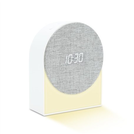 MOOOV 477355 Réveil Lumineux 4-en-1 avec Bruits Blancs Aide à l'endormissement