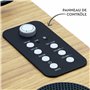 MOOOV 477361 Platine Vinyle Bluetooth, Haut-parleurs Intégrés, Enregistrement USB, Effet Bois, Compatible 33/45/78 Tours