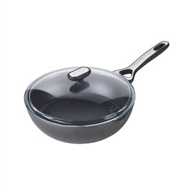 Pyrex - Origin+ - Sauteuse avec Revêtement antiadhésif sain – Compatible tous feux dont Induction – Aluminium - Gris quartz - 26