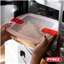 Pyrex Cook & Heat - Lot de 9 Boites - Tailles et Formes Différentes - Verre Borosilicate - Couvercle Hérmétique spécial Micro-On