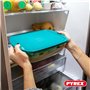 Pyrex Cook & Store - Lot de 3 Boîtes de Conservation Carrées en Verre avec Couvercles - 0,35L, 1L, 2,2L - Verre Borosilicate - L