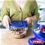 Pyrex Cook & Go - Lot de 2 LunchBox Rondes - 0,7L et 1,6L- Verre Borosilicate - Compatible four, micro-ondes et lave-vaisselle -