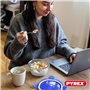 Pyrex Cook & Go - Lot de 2 LunchBox Rondes - 0,7L et 1,6L- Verre Borosilicate - Compatible four, micro-ondes et lave-vaisselle -