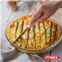 Pyrex - Lot de 2 Moules - Moule à Tarte 28cm + Moule à Gâteau 26cm - Verre Borosilicate -Résistant aux Rayures - Made in France