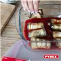 Pyrex Cook & Heat - Lot de 5 Boites - Tailles et Formes Différentes - Verre Borosilicate - Couvercle Hérmétique spécial Micro-On