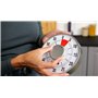 Eurotel Minuteur Géant 16 X 5 cm - 1 Seule Couleur Grand Contraste - Chevalet ou Aimant - Chiffres Droits (lisibles pour Les Enf