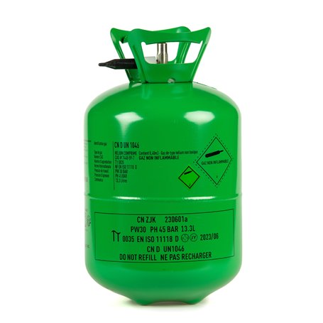 Grande bouteille d'hélium jusqu'à 50 ballons - Vert - Taille Unique