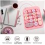 Clavier numérique sans Fil, 18 Touches Portable Slim Mini pavé numérique rétro Vintage coloré Rond Chocolat Keycap, Clavier de c
