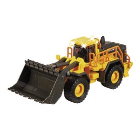Majorette - Grand Series - Volvo Chargeur L350H - 21cm (Echelle 1/43ème) - Véhicule de Chantier - Sons et Lumières - Dès 3 Ans -