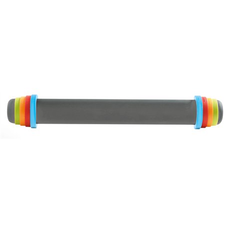 MASTRAD - Rouleau à Pâtisserie - Gris - Avec Anneaux Ajustables - 2 Mm Pour Les Pâtes Fraiches