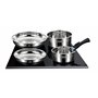 Batterie 10 pcs casseroles 16-18-20 cm poêle 20-22-26 cm satiné couvercles 16-18-20 cm 1 poignée