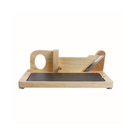 Livoo – Guillotine à saucisson avec plateau en ardoise MEC127 – hévéa