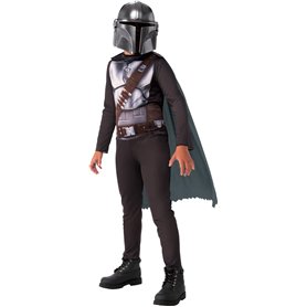 Rubies - Star Wars Officiel - Déguisement Entrée de Gamme The Mandalorian (Enfant) - Taille 9-10 ans