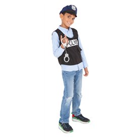 RUBIES - Kit de Policier pour Enfants - Taille Unique 5 à 8 Ans - Costume de Policier Français avec Casquette