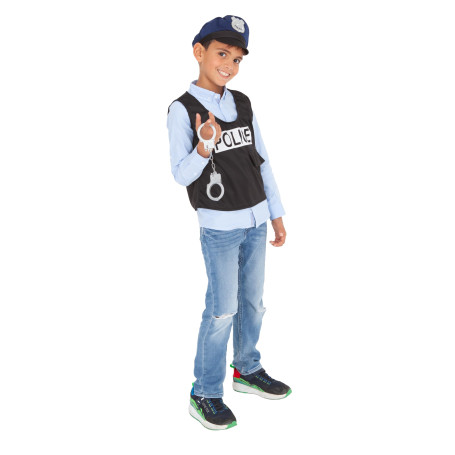 RUBIES - Kit de Policier pour Enfants - Taille Unique 5 à 8 Ans - Costume de Policier Français avec Casquette
