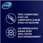 Manix Pure : Boite de 144 Préservatifs Classiques en latex/Préservatifs pour Homme Lubrifiés et Fins de Taille Standard/Largeur 