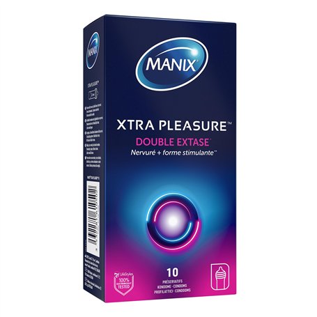 Manix Xtra Pleasure : Boite de 10 Préservatifs pour Homme