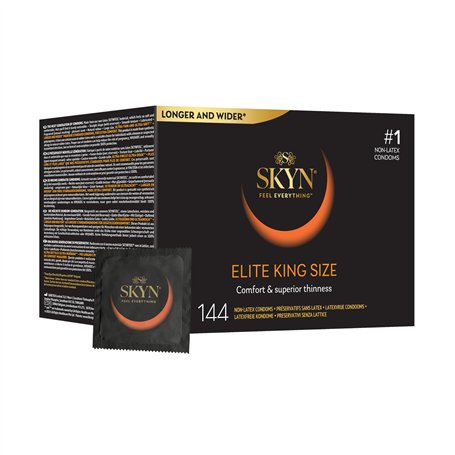 SKYN Elite King Size: Boite de 144 préservatifs Grande Taille pour Homme/Préservatifs Fins et Lisses