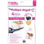 4 Feuilles de Plastique dingue Imprimable A4 - Blanc