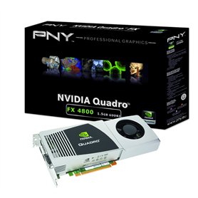 PNY NVIDIA Quadro FX 4800 Carte graphique Quadro FX 4800 PCI Express 2.0 x16 1.5 Go GDDR3 Digital Visual Interface