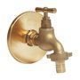 Kit Robinet d'arrosage orientable 90° avec Applique Murale en Laiton Brut