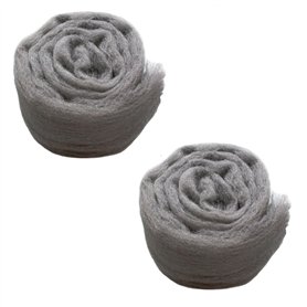 Paille de Fer/Laine d’Acier 0000 – Lot de 2 Rouleaux – Idéal pour le Travail du Bois et le Nettoyage des Métaux