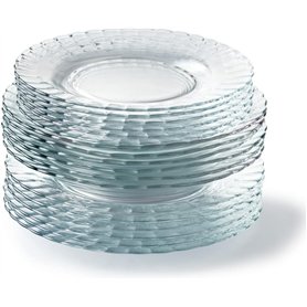Duralex® - Service de 18 Assiettes Ondulées Le Picardie® - Plate 23cm
