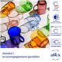 Duralex® - Lot de 6 Mugs en Verre Trempé Prune 26cl - Collection Versailles Ultra Résistants et Empilables – Fabrication Françai