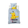 SAHINLER créateur d'univers Housse De Couette Pikachu Dodo 140x200 cm + Taie d'oreiller Pikachu 63x63 cm - Bleu - 100% Coton